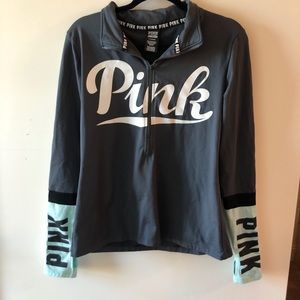 COPY - PINK quarter zipped jacket